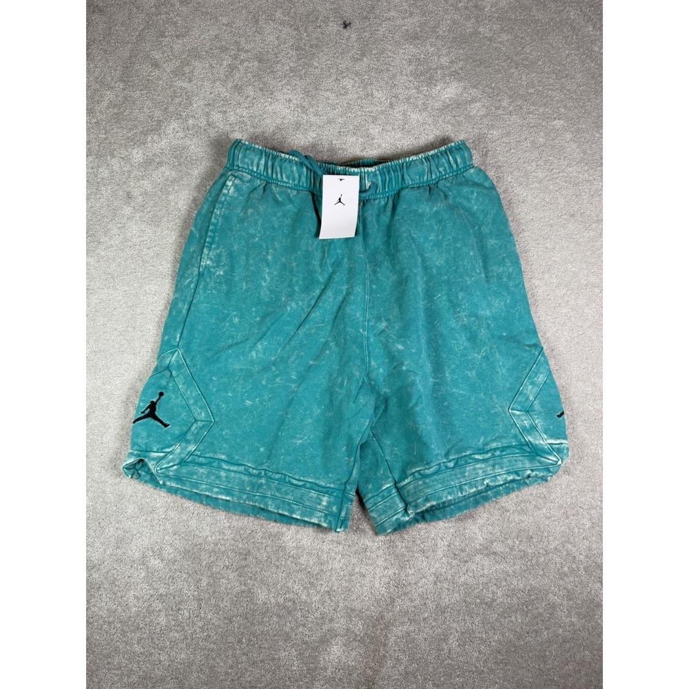 Jordan Essentials Washed Fleece Diamond Shorts Mens M Washed Teal DR3092-322 NWT